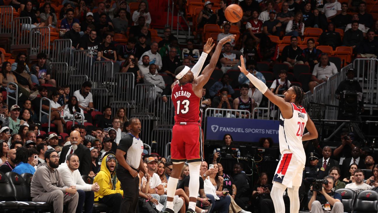 Bam Adebayo establece récord del Heat con 31 puntos en el primer cuarto y 43 en la primera mitad