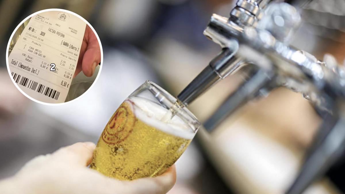 Un argentino pide una cerveza y un agua en un bar y cuando llega el ticket flipa: ‘Esto es España’