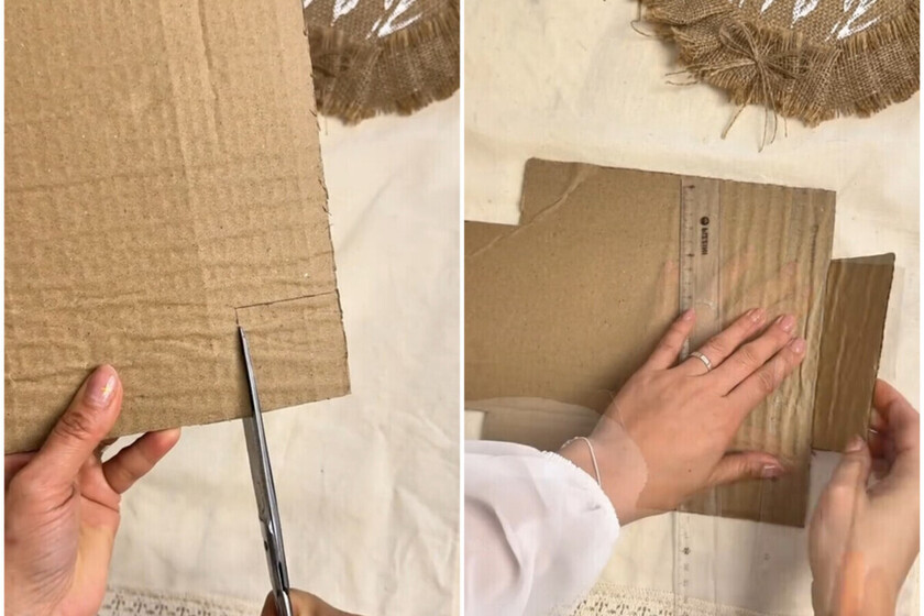 Con un trozo de cartón y de tela puedes hacer este organizador perfecto para mantener el orden en tu cocina