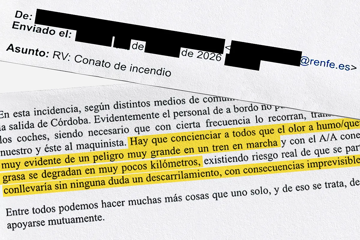 El aviso de Renfe a sus interventores tras un nuevo incidente en la línea Madrid-Sevilla: "Hay que concienciar a todos, el olor a humo es un indicio evidente de riesgo muy grande"