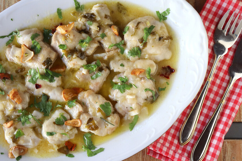 Cocochas de bacalao en salsa verde, la receta más sencilla