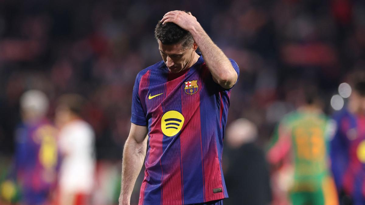 Lewandowski, baja ante el Atlético de Madrid