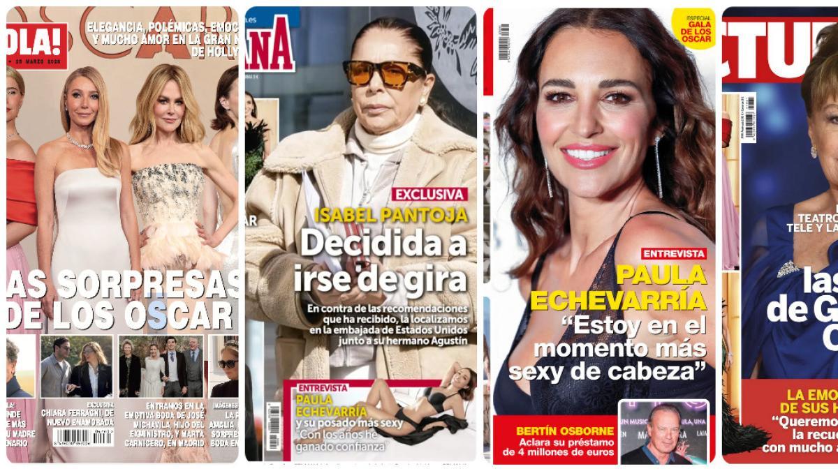 Los Oscar, Isabel Pantoja, Paula Echevarría y Gemma Cuervo protagonizan las portadas