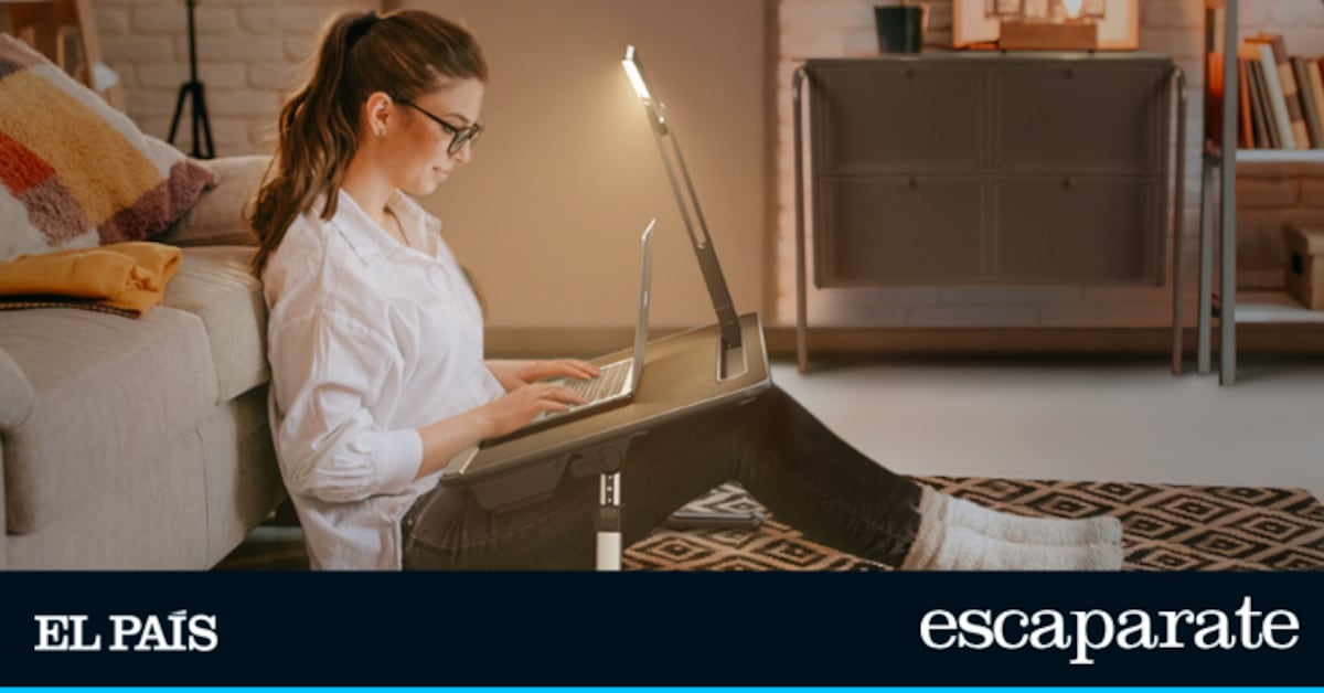La mesa portátil con altura ajustable y luz LED perfecta para estudiar o teletrabajar | Estilo de vida | Escaparate