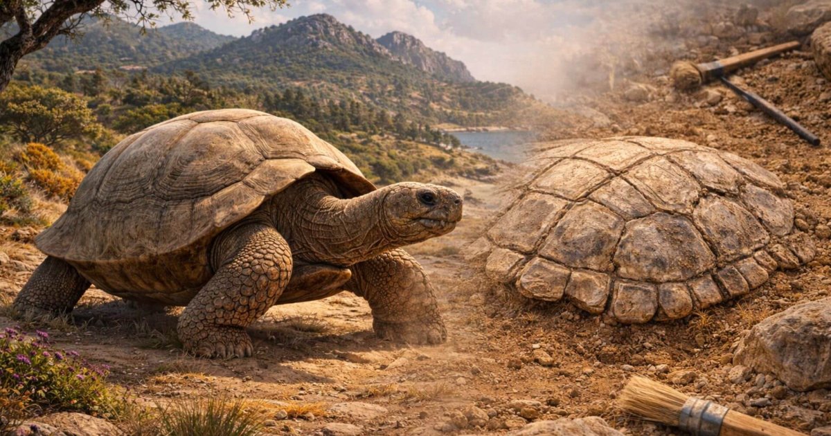 Descubren en Italia una tortuga gigante de hace 6 millones de años que vivió en una isla desaparecida del Mediterráneo
